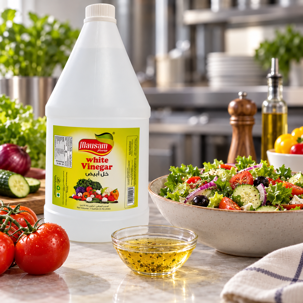 Mausam White Vinegar, Italy - 4x1gal - serving