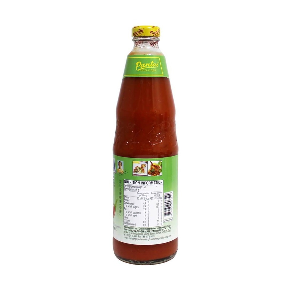 Pantai Sriracha Chilli Sauce 730ML back label