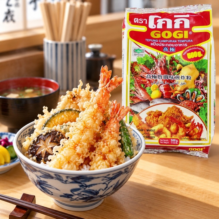Gogi Tempura Flour, Thailand - 500G serving suggestion 05