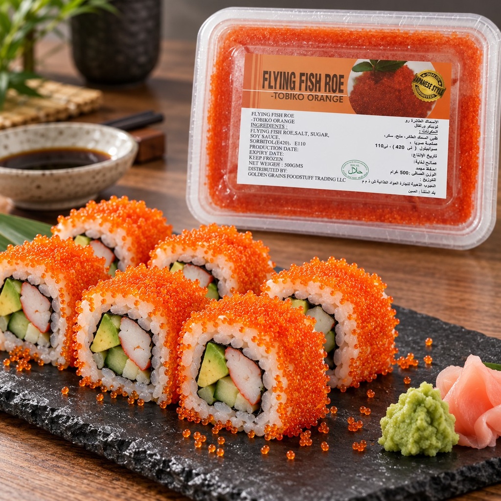 GGFT Orange Tobiko, Flying Fish Roe - 500G - serving suggestion 2