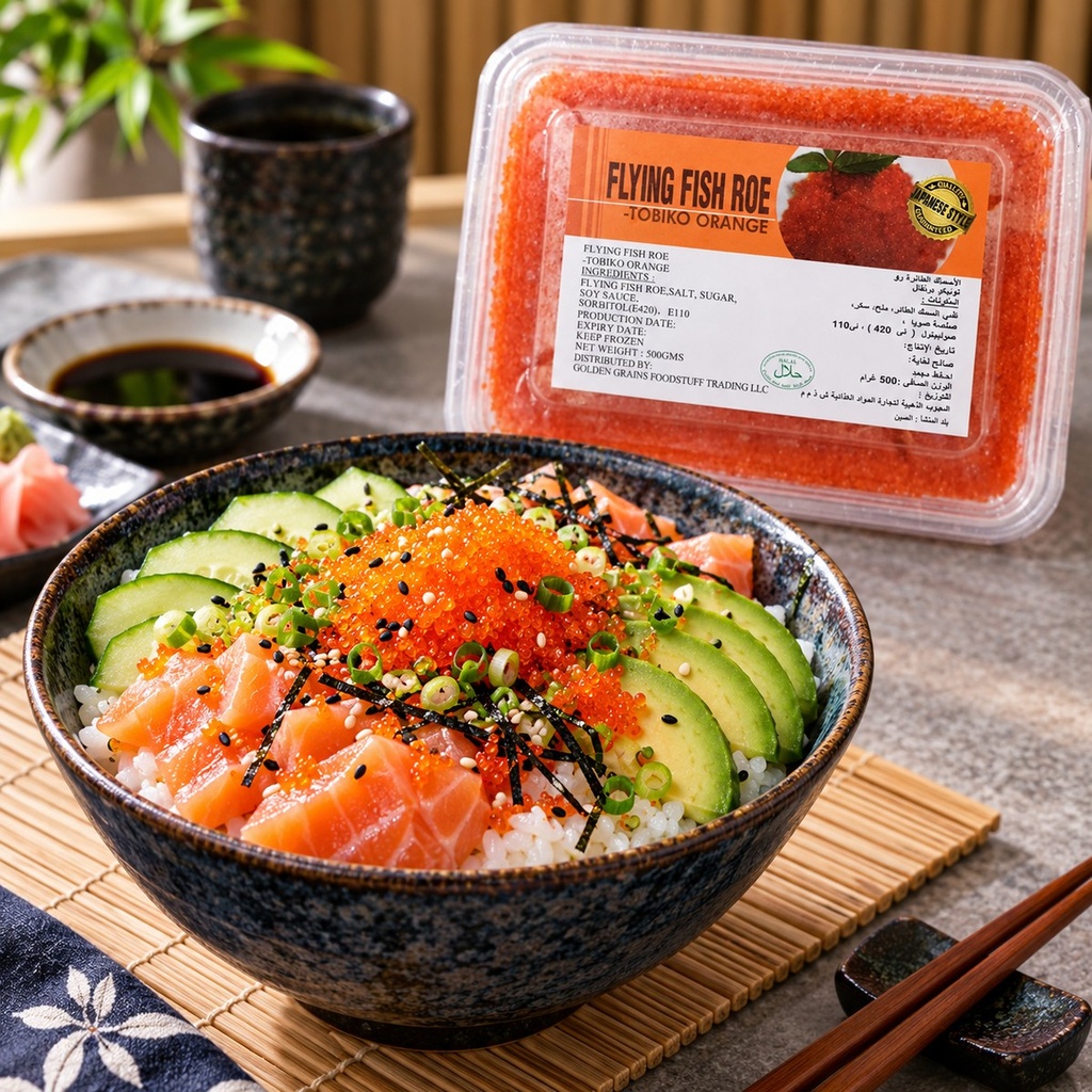 GGFT Orange Tobiko, Flying Fish Roe - 500G - serving suggestion 3
