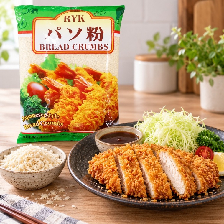 RYK Panko Bread Crumbs 1kg — chicken katsu serving suggestion