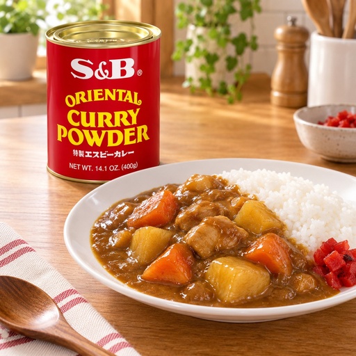 S&B Red Oriental Curry Powder, Japan - 20x400g, alternate view