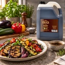 Italica Balsamic Vinegar 5L with grilled vegetables serving suggestion