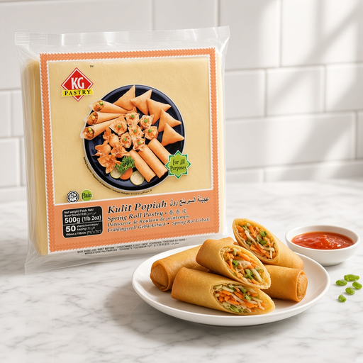 KG Spring Roll Sheet 7.5x7.5 - 20x500g (50), alternate view