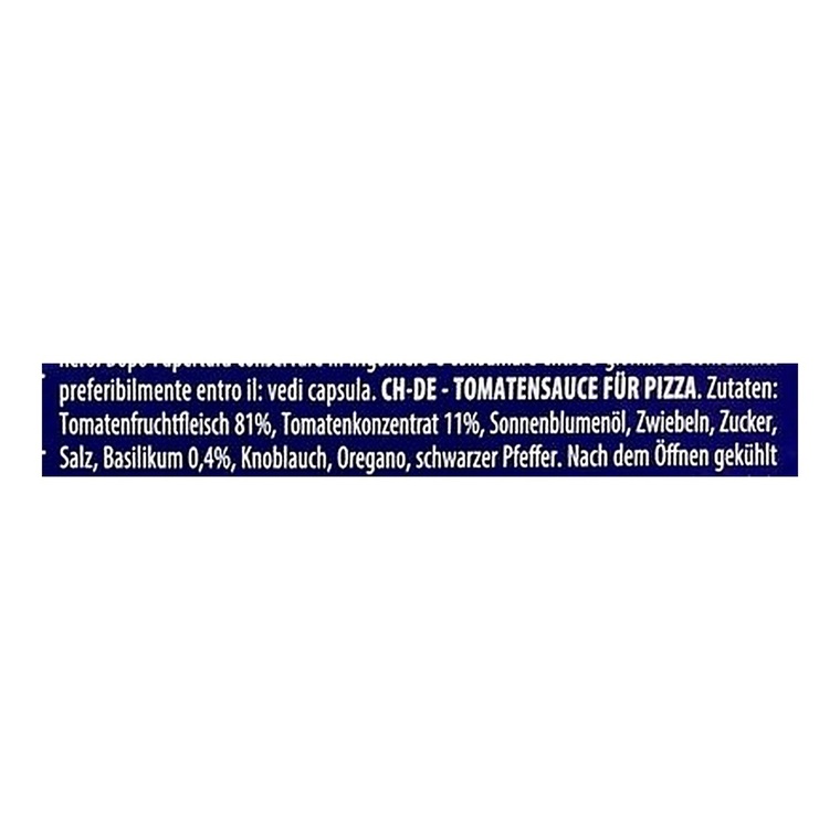 Barilla Pizza Sauce - 6x400g — ingredients