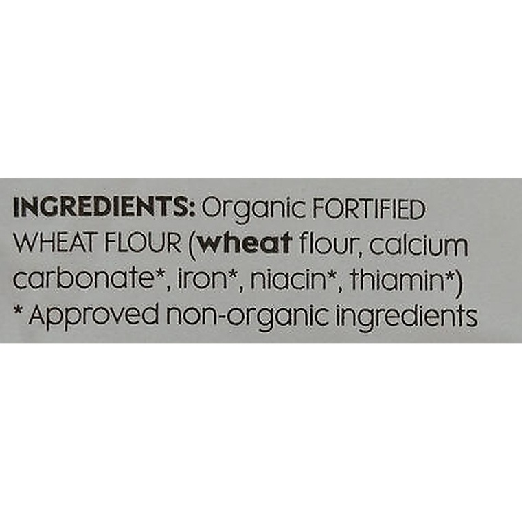 Waitrose Organic Strong White Bread Flou — ingredients