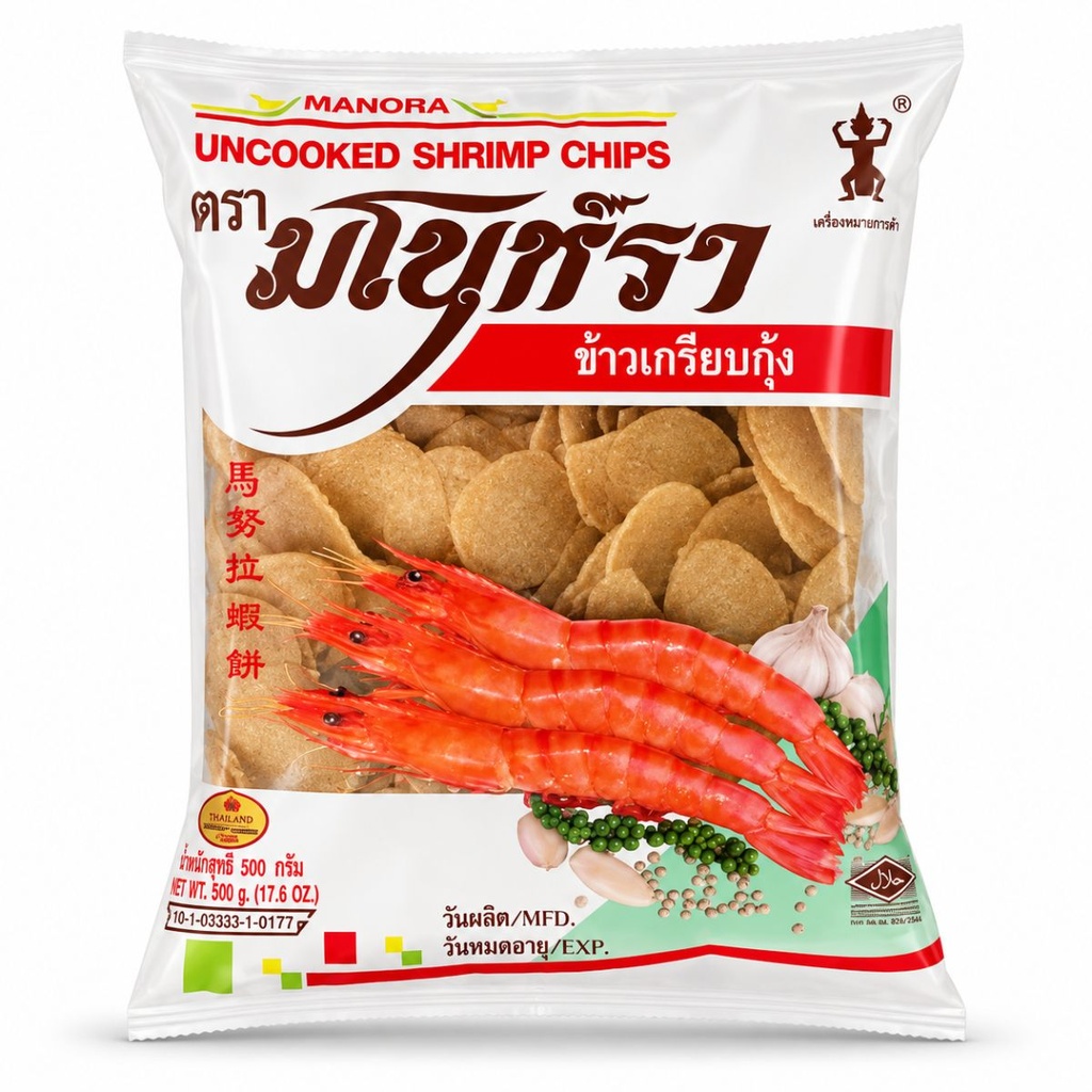 Manora Uncooked Shrimp Chips - 20x500g