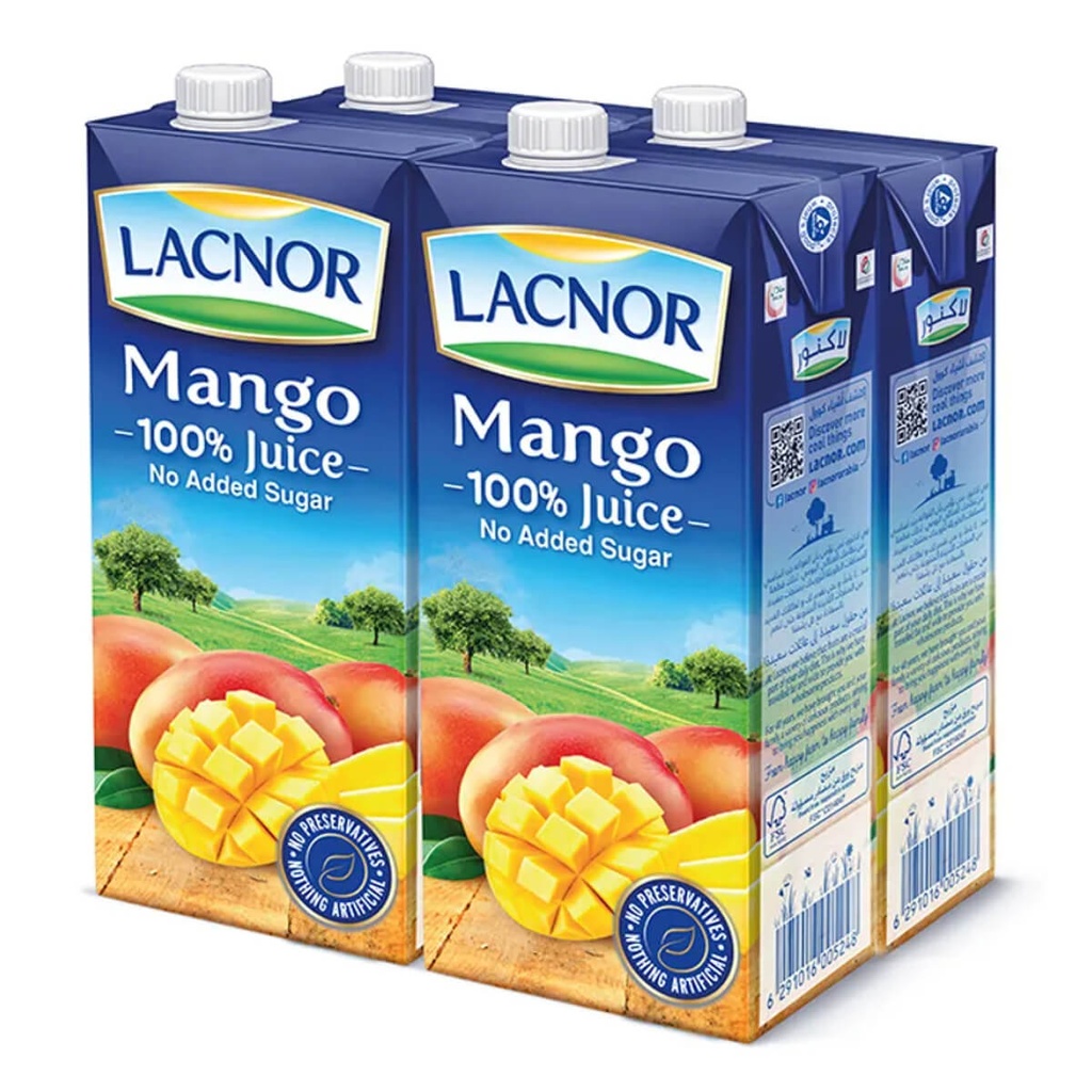 [BEVR-704501] Lacnor Mango Juice Nectar Essentials - 12x1ltr