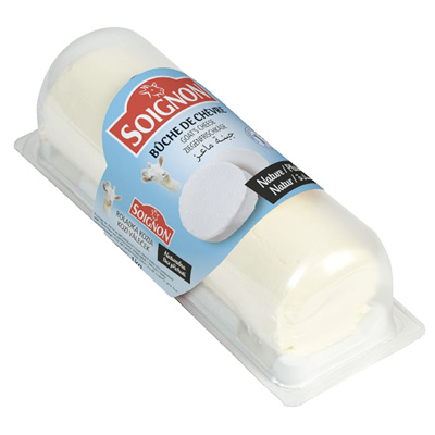 [BREK-151539] Soignon Goat Cheese, Skinless, Chevre Buche - 1x1kg