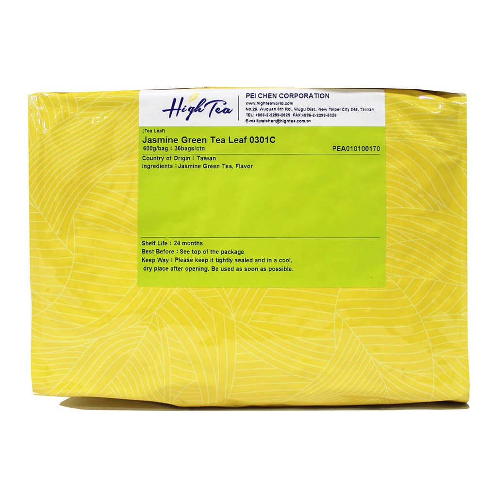 [BOBA-710197] High Tea Green Tea Leaf Prem. Jasmine 0301C, Taiwan - 36x600g
