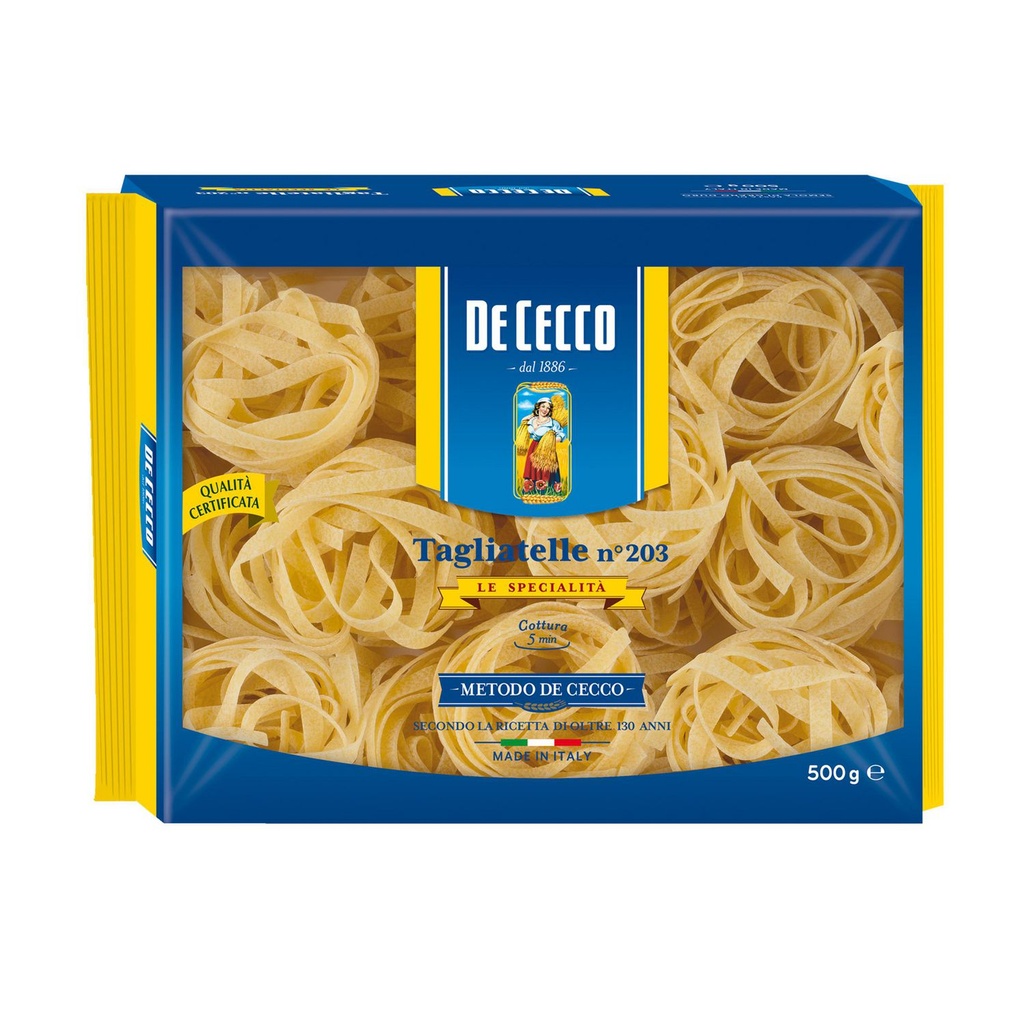 DeCecco Tagliatelle #203 Pasta, Italy - 8x500g