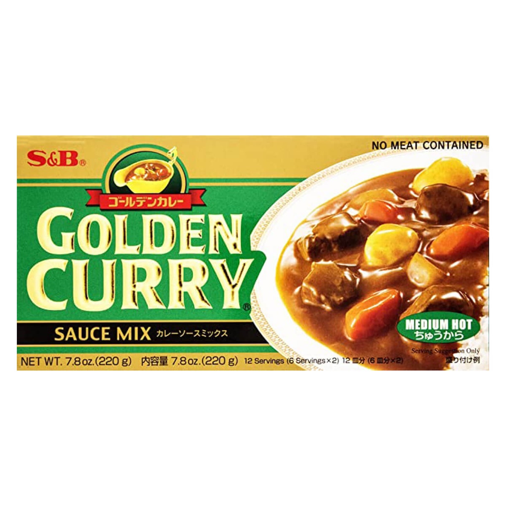 [SAJP-250329] S&B Medium Hot Golden Curry Sauce, Japan - 60x220g
