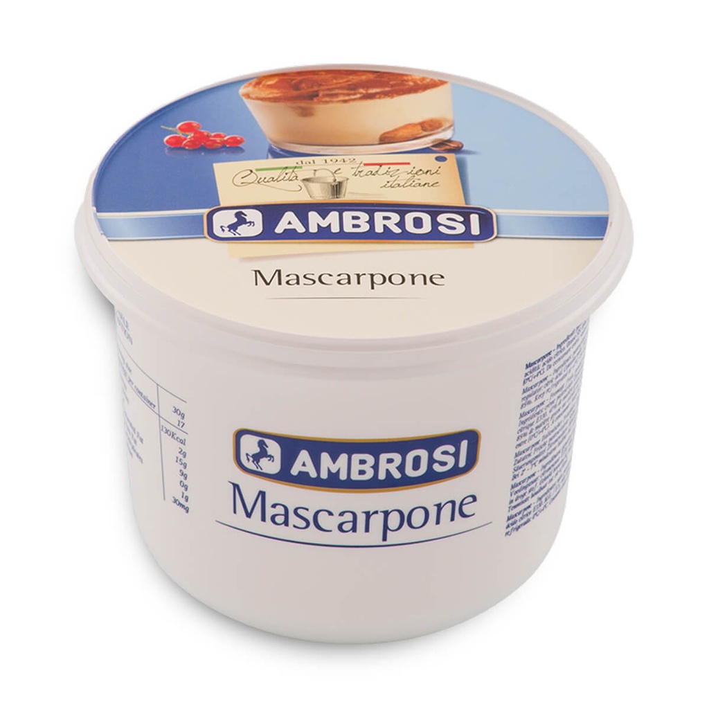 [BREK-151121] Ambrosi Mascarpone Cheese, Italy - 1x500g