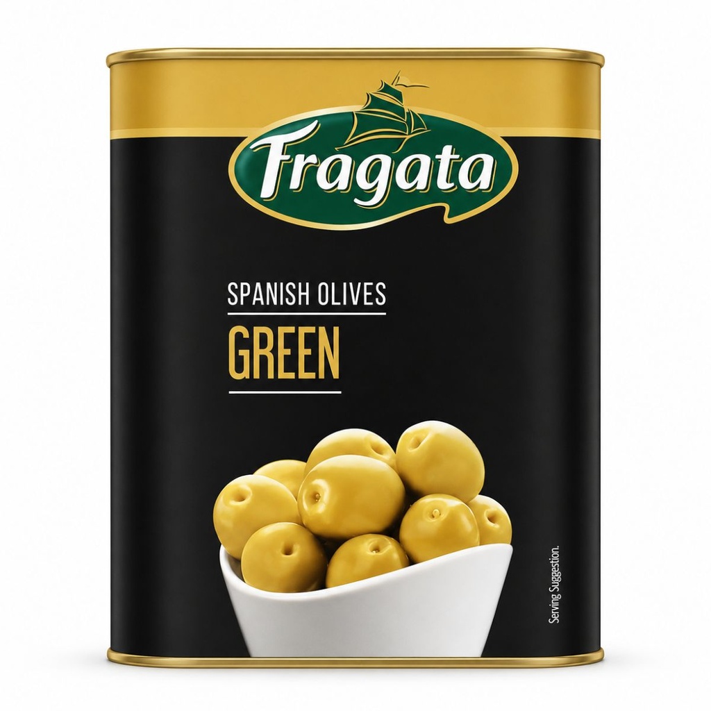 [VEGT-609090] Fragata Green Olives, Pitted - 2x5kg