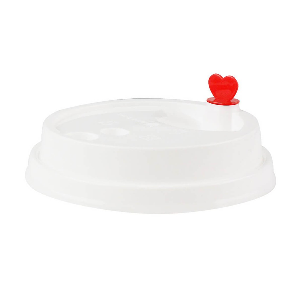 [NONF-800976] Bubbly Lid Simple 90MM White/Red - 20x1000pc (50 Per Pack)