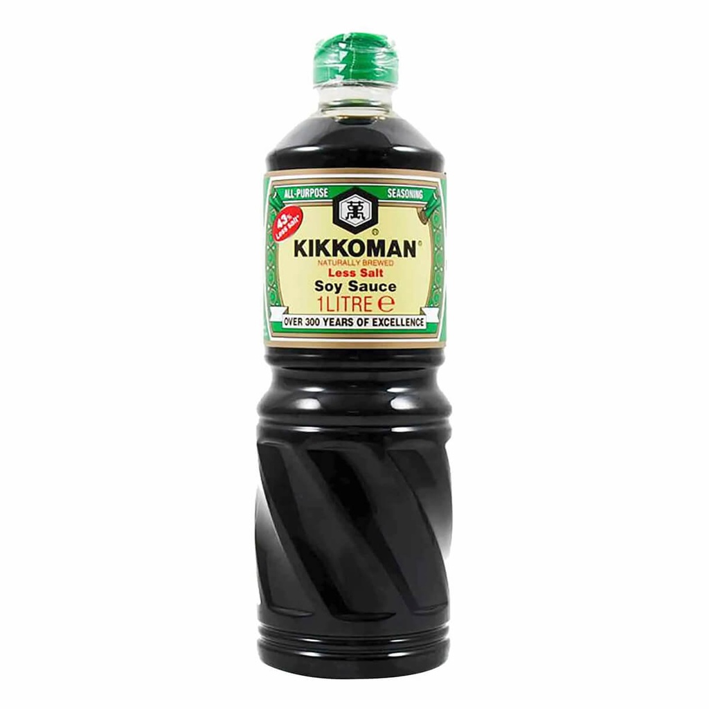 [SAJP-259513] Kikkoman Soy Sauce, Low Sodium ME - 12x1ltr
