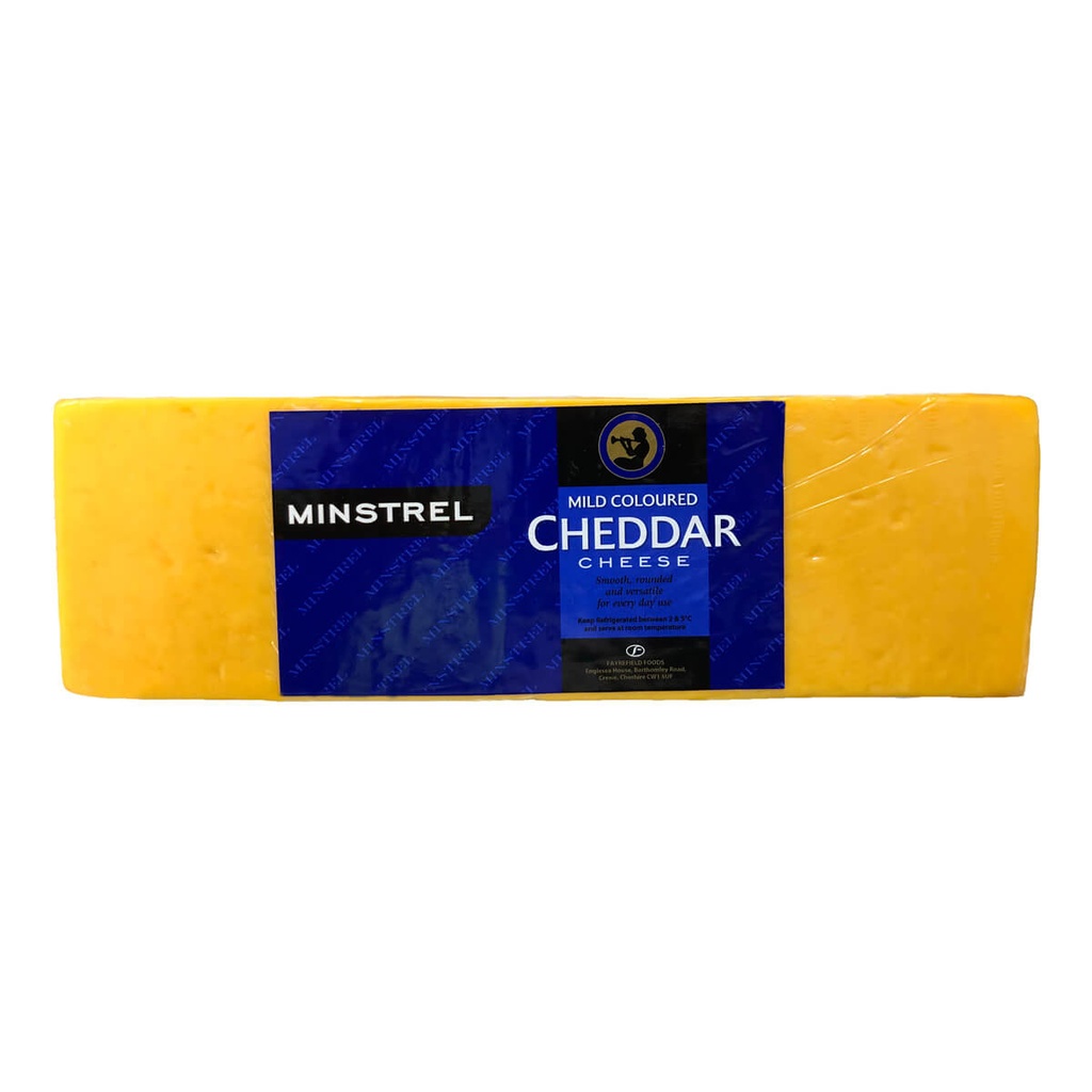 [BREK-151017] Minstrel Cheddar Cheese Block, Colored - 1x1kg