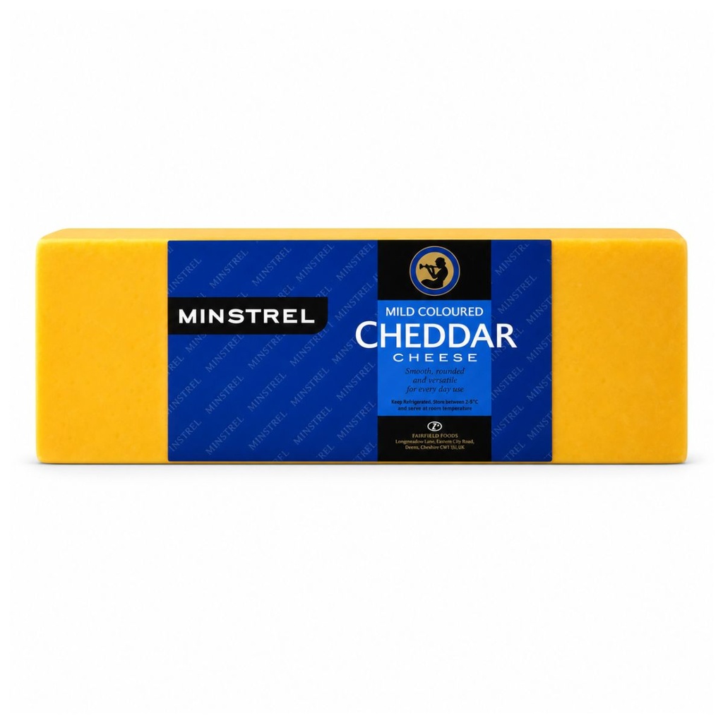 [BREK-151017] Minstrel Cheddar Cheese Block, Colored - 1x1kg