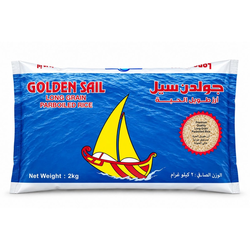 [RICE-350542] Golden Sail Parboiled Rice American Long Grain - 12x2kg