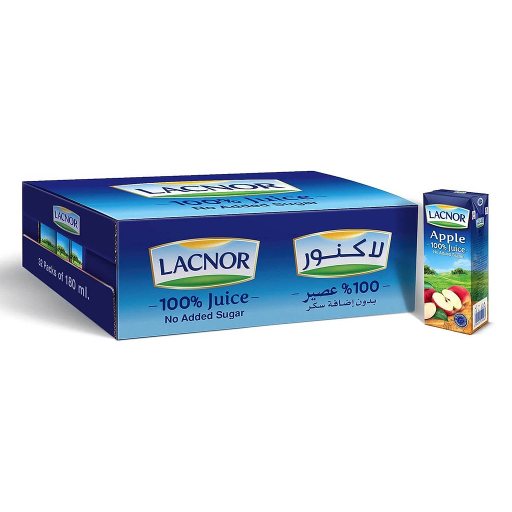[BEVR-704490] Lacnor Apple Juice Essentials - 32x180ml
