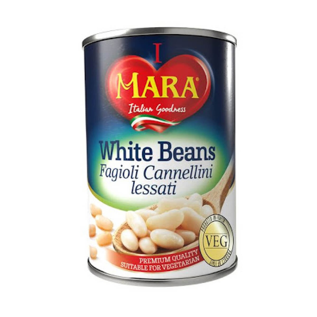 [VEGT-600543] Mara White Beans, Easy Open, Italy - 24x400g