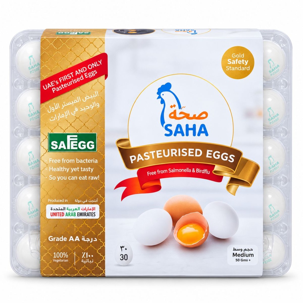 [BREK-152000] Saha Arabian Pasteurized Eggs - 12x30pc (1 Tray, 30 Eggs)