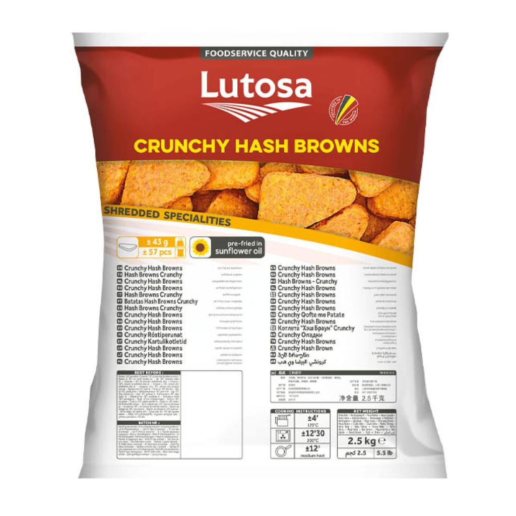 [FROZ-907548] Lutosa Potato Hash Brown Triangular - 4x2.5kg
