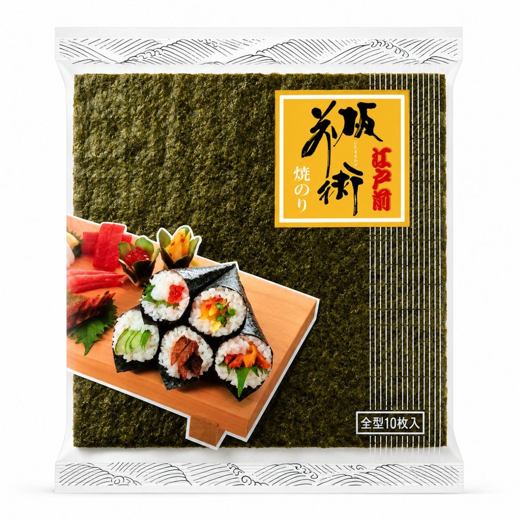 [OTJP-759052] QING Sushi Nori Roasted CGR - 40x10pc (10 Sheets)