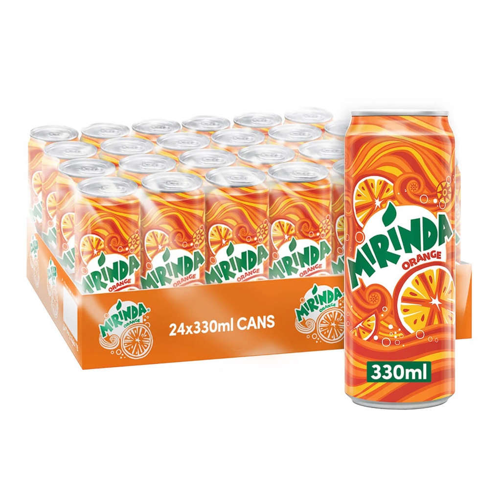 [BEVR-700839] Mirinda Orange Soft Drink Can, UAE - 24x330ml