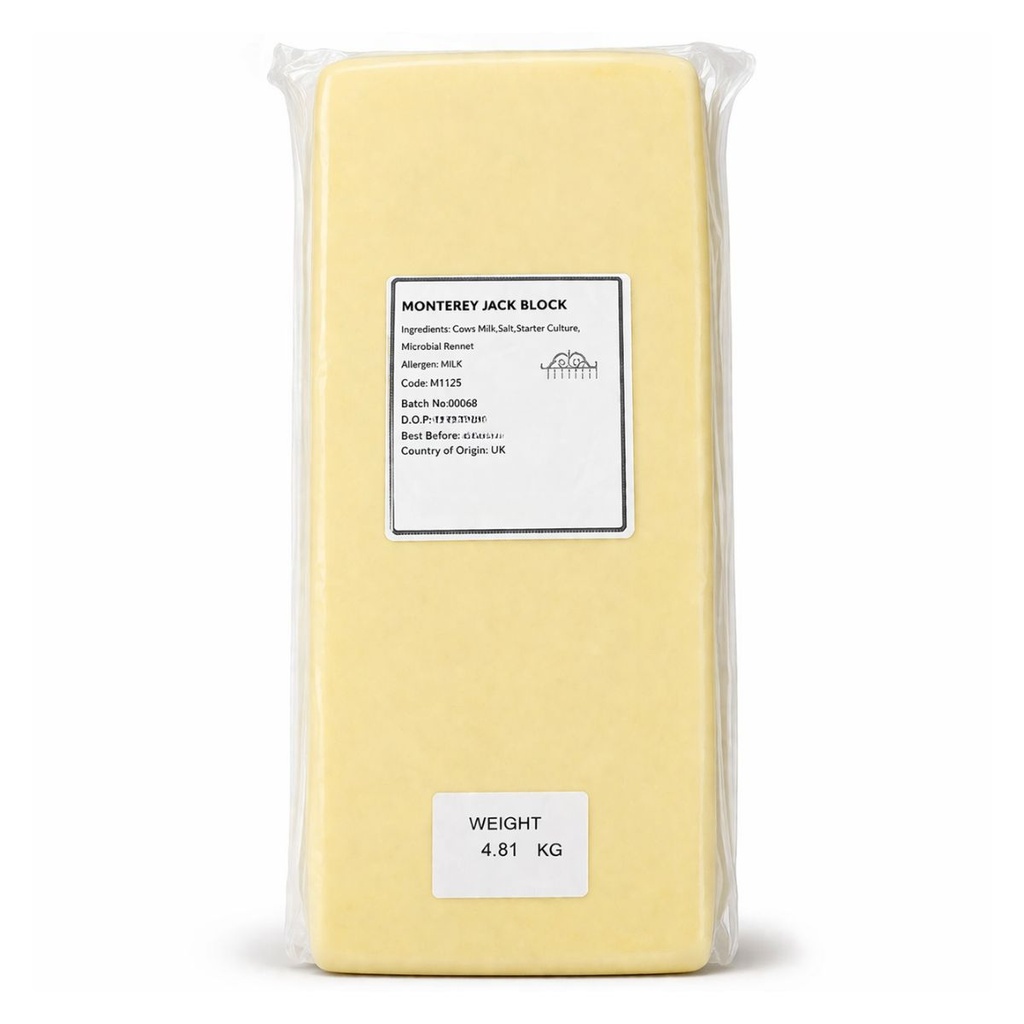 Croxton Manor Monterey Jack Cheese Block - 1x1kg