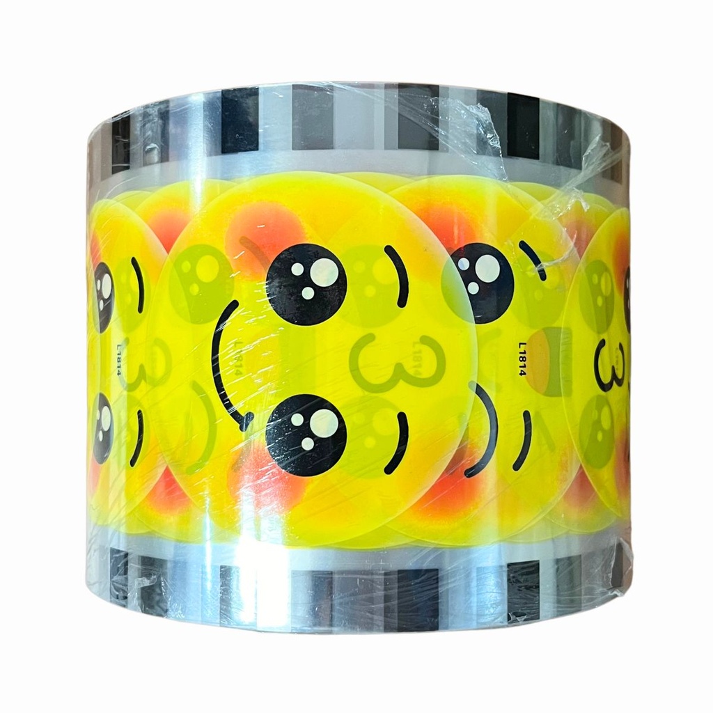 [NONF-800956] Bubbly Sealing Film With Yellow Smile Emoji - 1x1pc