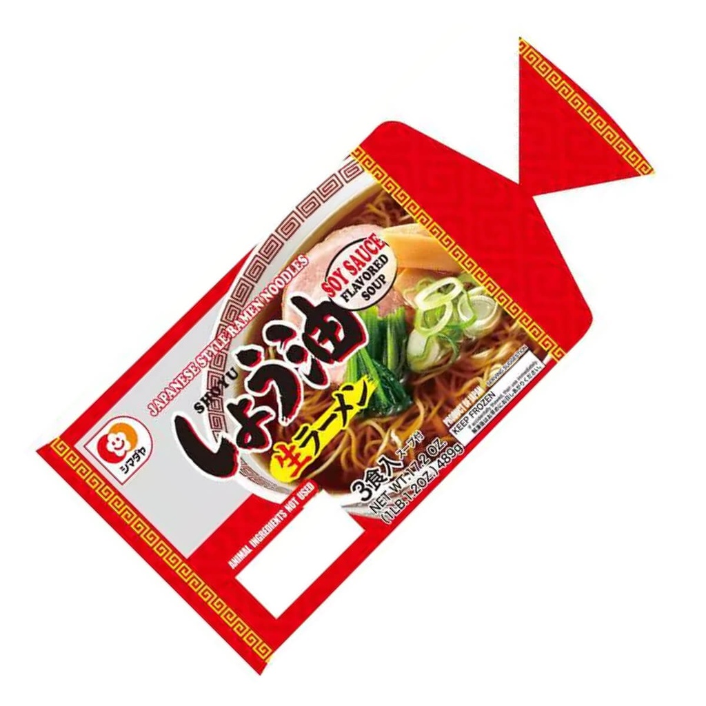 [NODL-378225] Shimadaya 3shoku Shoyu Soy Sauce Ramen - 20x489g
