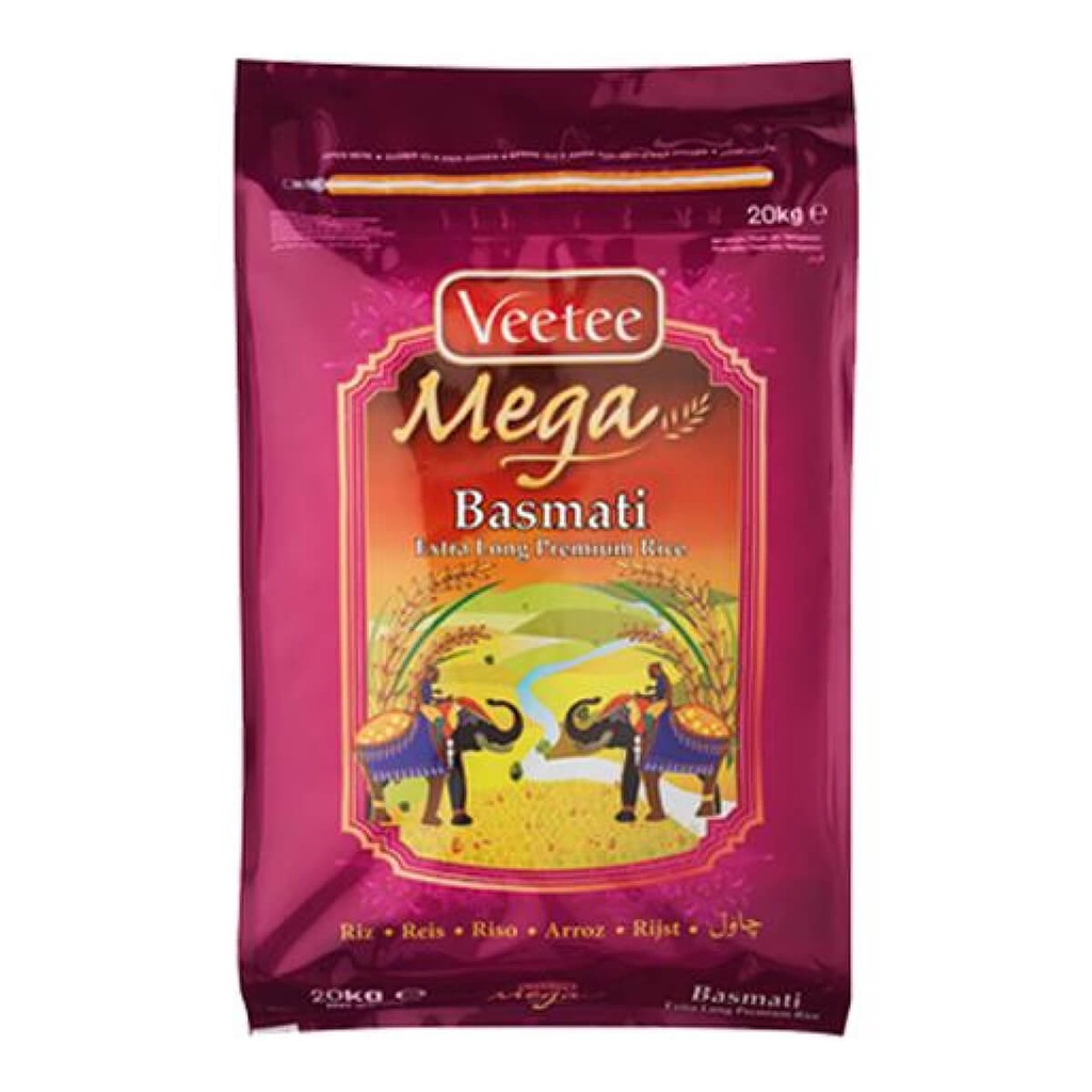 VeeTee Mega Basmati Extra Long Rice - 1x20kg