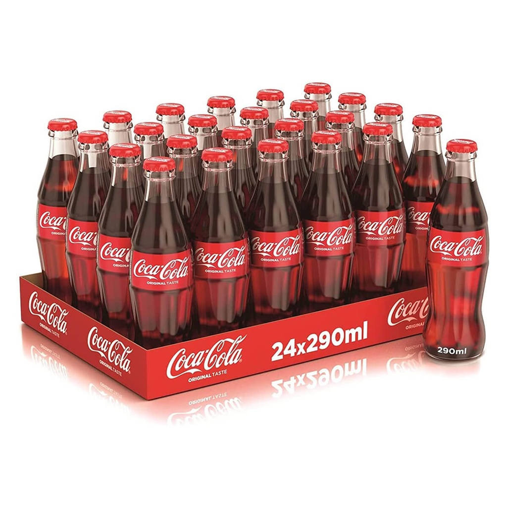 [BEVR-700831] Coca Cola Original Taste Soft Drink UAE, Glass - 24x290ml