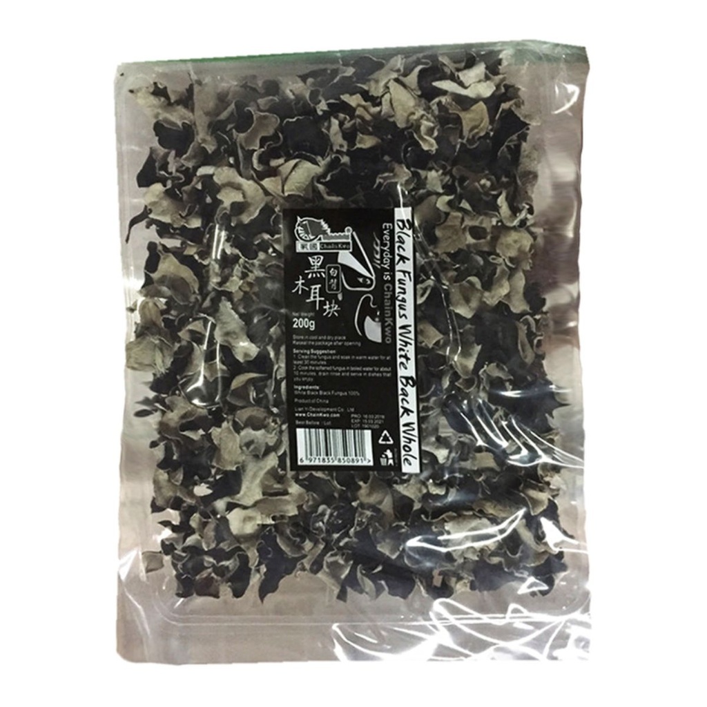 [VEGT-602521] Chain Kwo Black Fungus White Back Whole - 1x200g