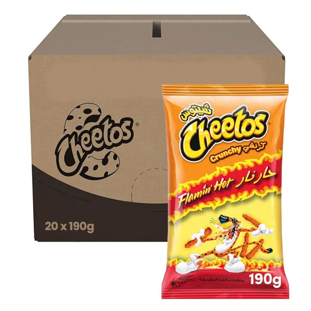 [SNAK-200983] Cheetos Crunch Flaming Hot Chips - 20x190g
