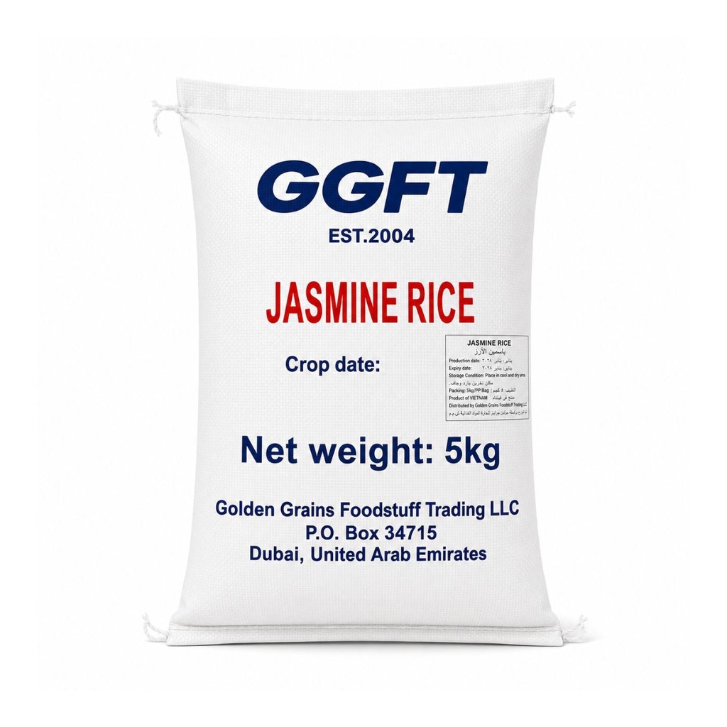 GGFT White Jasmine Rice, Vietnam - 1x5kg
