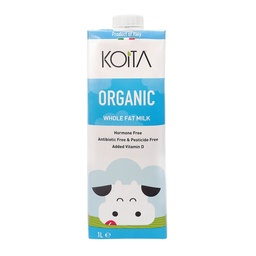 Koita Organic Whole Fat Milk, Italy - 12x1ltr