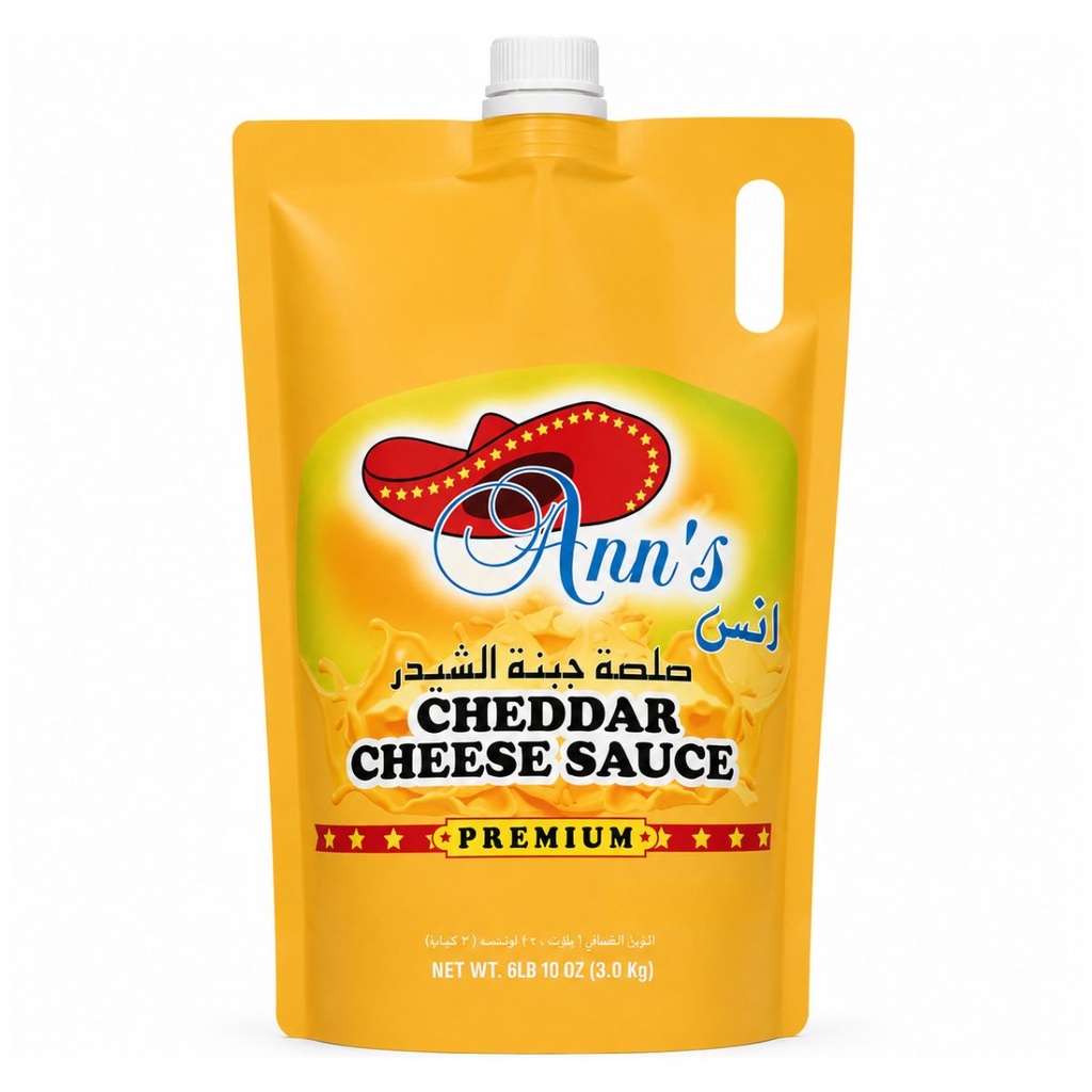[BREK-151117] Ann's Cheddar Cheese Sauce Pouch, Premium - 6x3kg