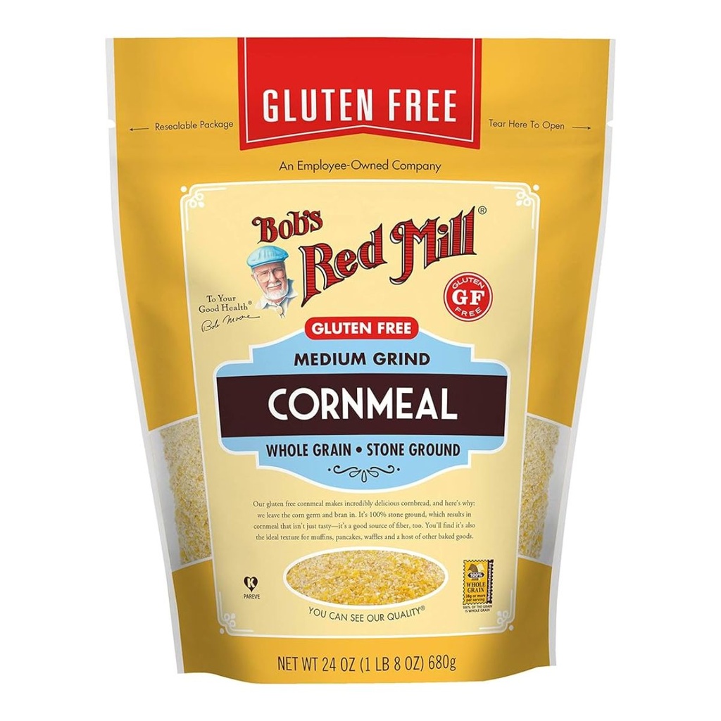 Bob's Red Mill Cornmeal, Medium Grind Gluten Free- 4x680g