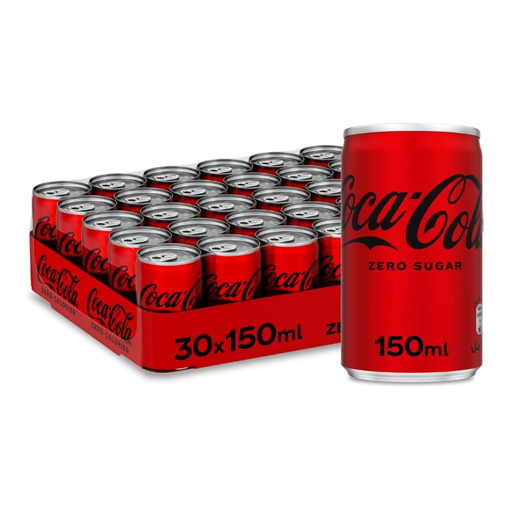 Coca Cola Zero Soft Drink, UAE - 30x150ml