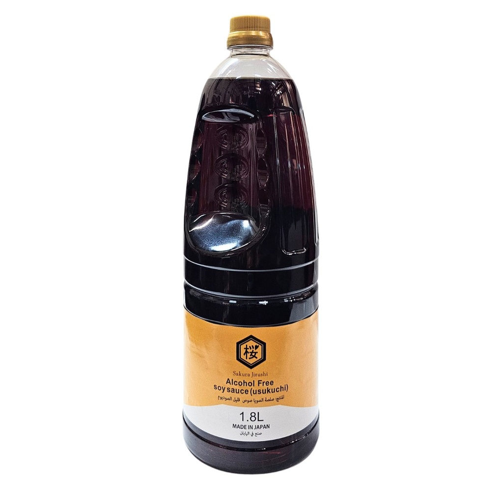[SAJP-251016] Sakura Jirushi Usukuchi Sauce 0%, Halal, Japan - 6x1.8ltr