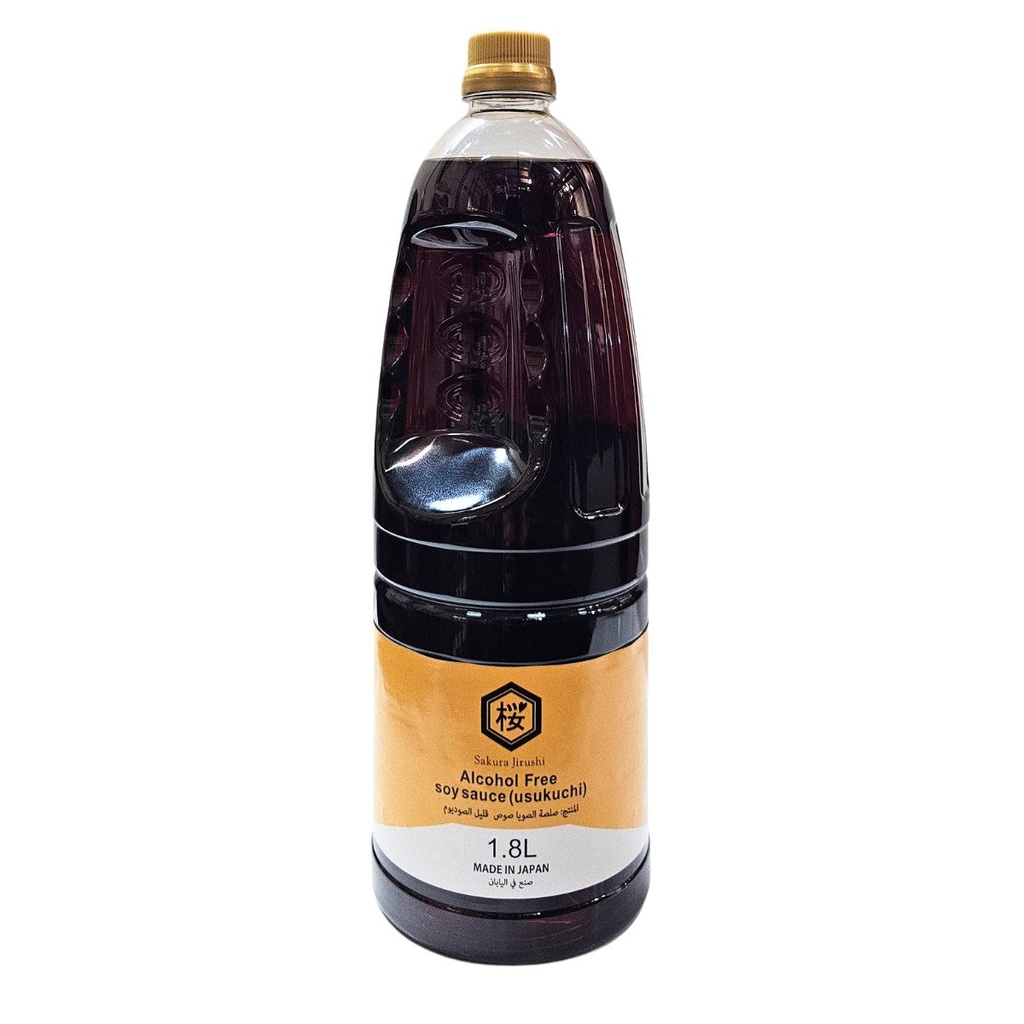 [SAJP-251016] Sakura Jirushi Usukuchi Sauce 0%, Halal, Japan - 6x1.8ltr