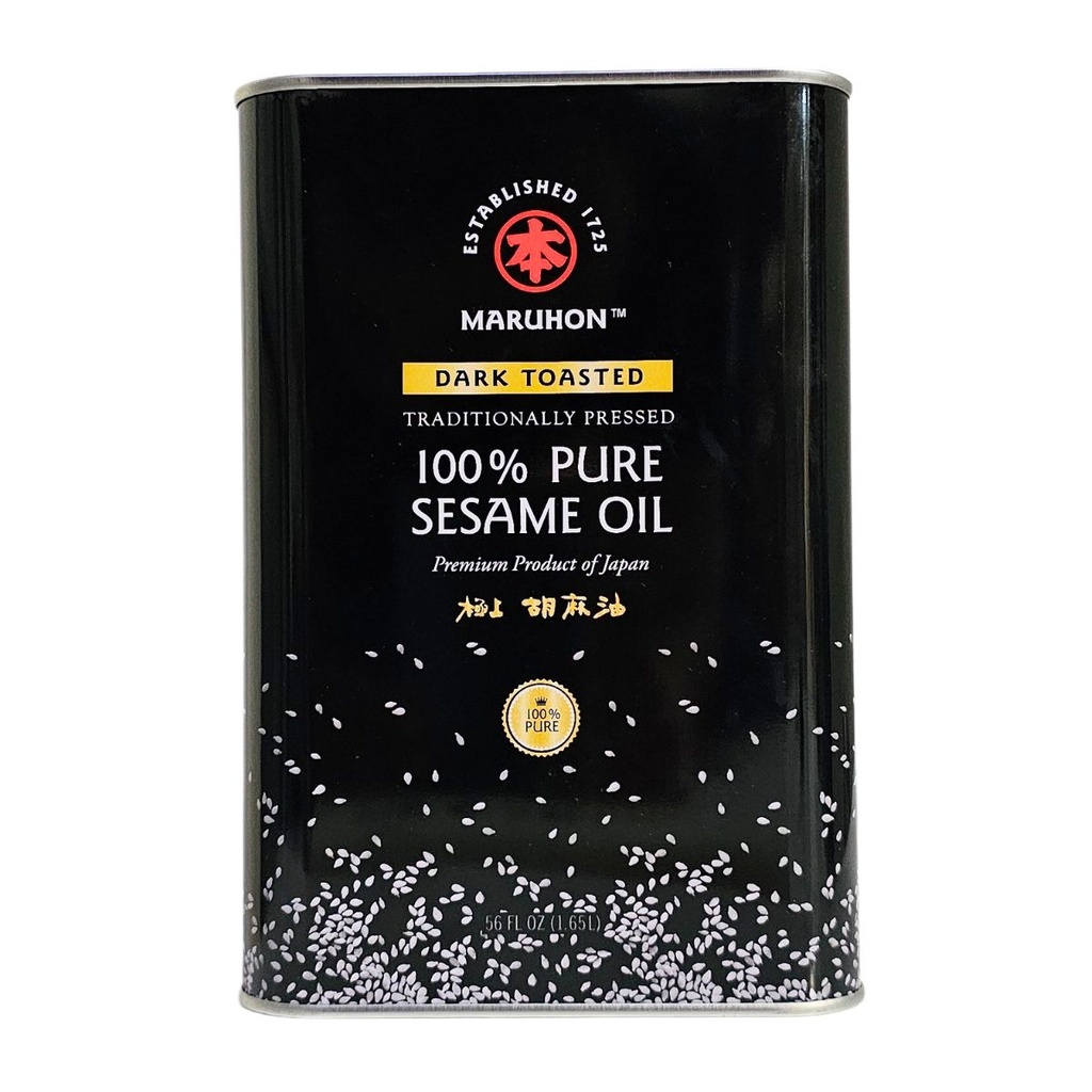Maruhon Takemoto 100% Pure Sesame Oil, Dark Toasted, Japan - 10x1.65ltr