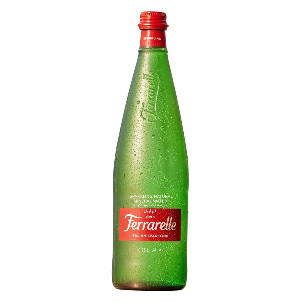 [BEVR-708725] Ferrarelle Sparkling Water, Glass, Italy - 12x750ml