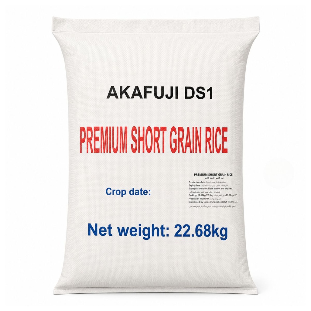 [RIJP-353025] GGFT DS-1 Akafuji Premium Short Grain Rice, Vietnam - 1x22.68kg