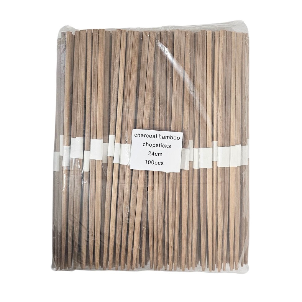 [NONF-801090] QING Charcoal Bamboo Chopstick, 24CM - 20x100pc