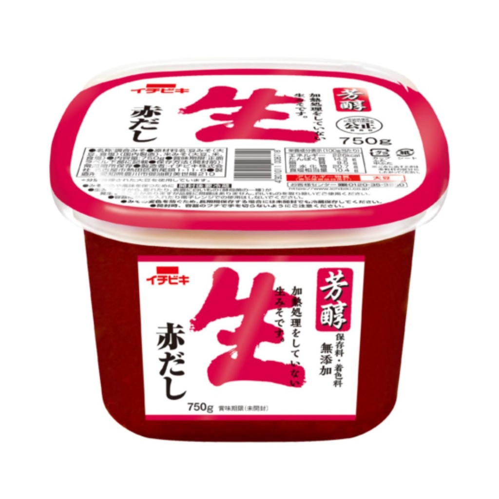 [FRJP-900578] Ichibiki Houjun Nama Aka Dashi 0% Miso Paste, Japan - 6x750g