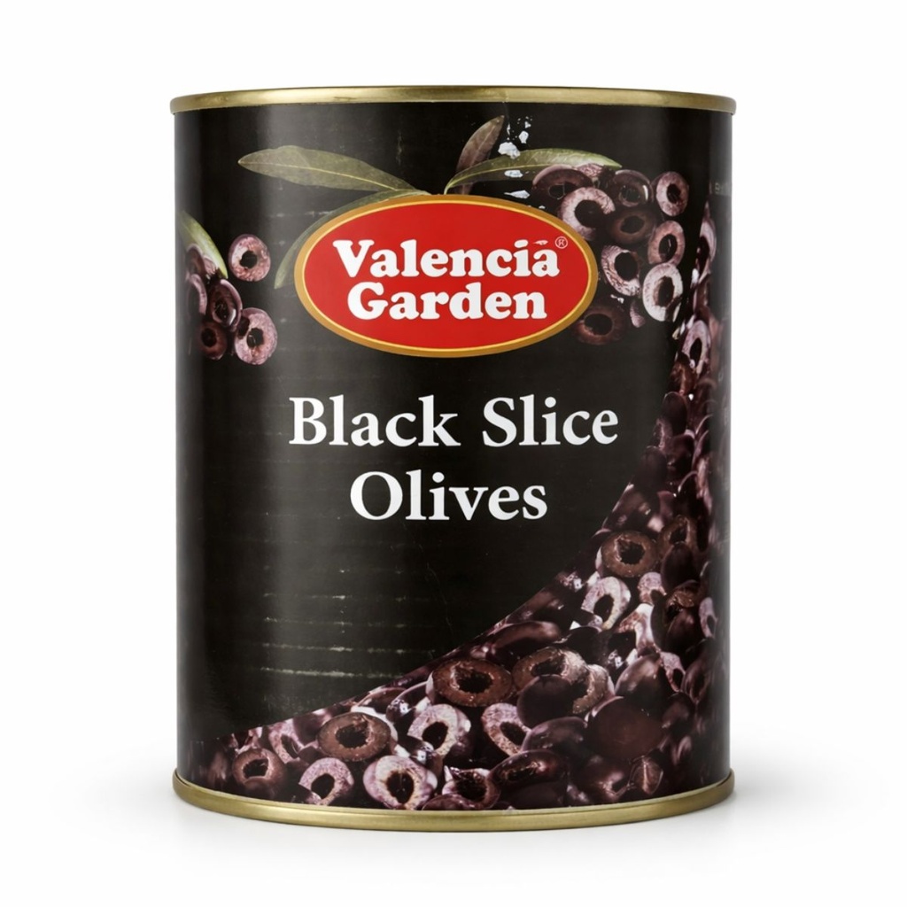 [VEGT-607000] Valencia Garden Black Olive, Sliced - 6x3kg